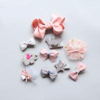 10 Uds. Accesorios lazos de corona pinzas para el pelo de bebé para niños - details 2
