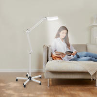 5 lupas dioptrías, lámpara cosmética de trabajo, lámpara de lupa cosmética LED con soporte, lupa de pie para salón de belleza, esteticistas y aficionados - details 3