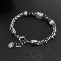Pulsera cruzada de acero inoxidable para hombre – Pulsera minimalista de eslabones de cadena – Joyería de moda y versátil inspirada en el punk - details 2