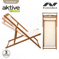 medidas 59x106x94 cm, asiento beige, respaldo reclinable, 3 posiciones, Mecedora jardín exterior, Mueble terraza - details 3