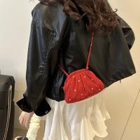 Bolso de hombro de poliéster dulce, bolsa de maquillaje de flores con cordón, bolsa de almacenamiento para cuidado de la piel de estilo coreano, bolso cruzado para chica - details 14
