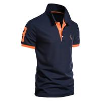 polos hombre manga corta ropa hombre día del padre Dropshipping Polo Giraffe Shirt Hombres Calidad Bordado Verano Manga Corta Polo Casual Negocios Social Mens Polos BR Tamaño - details 1