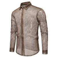 Camisa à manches longues évidée pour hommes, camisas de performance de personnalité, camisas de danse en boîte de nuit pour hommes, diseño de modo, nouveau - details 22