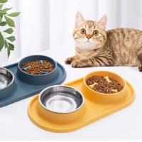 Cuenco de alimentación para mascotas de acero inoxidable, Base de silicona, antilucha Libre, comida para perros y gatos - details 2