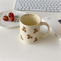 Taza de oso de dibujos animados de estilo coreano, taza de agua linda, Taza de cerámica de crema resistente al calor - details 6