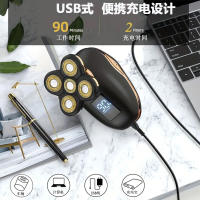 Nueva maquinilla de afeitar multifuncional de cinco cabezales cinco en uno, cuchilla de barba digital lavable, juego de corte de pelo - details 2