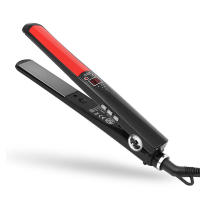 Plancha plana colorida profesional del pelo de la capa de cerámica de la exhibición del Lcd de la etiqueta privada - details 4