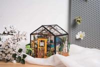Robotime DIY con muebles sala de estudio Simons café niños adultos casa de muñecas miniatura casa de muñecas Kits de madera juguete - details 0