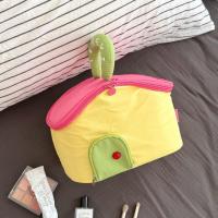 Bolsa de maquillaje de mano impermeable, bolsa de cosméticos multifuncional de nailon con forma de casa, bolsa de almacenamiento para el cuidado de la piel con dibujos animados de gran capacidad - details 1