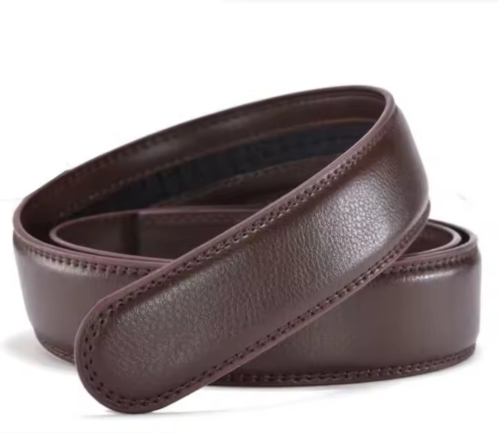 Cinturón Automático de Hebilla Tamaño Grande Cuero PU Sin Hebilla Moda para Hombres y Mujeres - 1