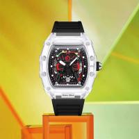 Reloj de pulsera de cuarzo para hombre, de lujo, Premium, tendencia automática, resistente al agua, transparente, luminoso, novedad de 2025 - details 2