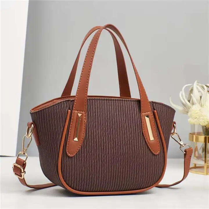 Bolso de hombro diagonal de gran capacidad de cuero de alta gama para mujer a la moda, cierre de cremallera, estilo otoño 21380 - 1