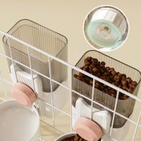 Cuenco de alimentación para gatos ajustable, práctico cuenco de agua extraíble de plástico para cachorros, jaula para perros Multicolor de gran capacidad, cuenco colgante para pájaros - details 5