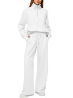 Conjuntos de dos piezas para mujer, tops y pantalones de cuello alto informales, trajes de moda para mujer, otoño - details 9