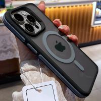 Nueva funda de teléfono magnética esmerilada mate Bicolor para iPhone 16 15 14 Plus 13 12 11 Pro Max cubierta dura translúcida a prueba de golpes - details 21