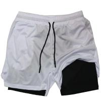 Pantalones cortos versátiles de doble capa para hombre, pantalones cortos deportivos informales de secado rápido para todos los días, verano - details 2