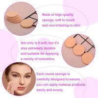 16 esponjas de maquillaje, aplicador de maquillaje facial, limpiador de ojos, almohadilla Redonda, accesorios de maquillaje de Halloween - details 0