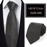 Corbata De Lienzo Clásica Para Hombre 56 Colores Floral Rayada 8cm Jacquard Para Negocios Bodas Y Fiestas Moda Adulto Material Poliéster - details 4