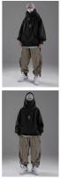 Sudadera de cuello alto bordada para hombre, sudaderas con capucha de Ninja japonés, ropa de calle con bolsillo de lana de Hip Hop, Sudadera con capucha Y2K de gran tamaño - details 5