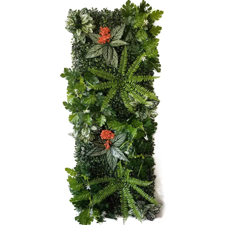 40X120CM nueva planta Artificial vid tablero Artificial césped simulación césped hoja verde rejilla decoración de pared - 1