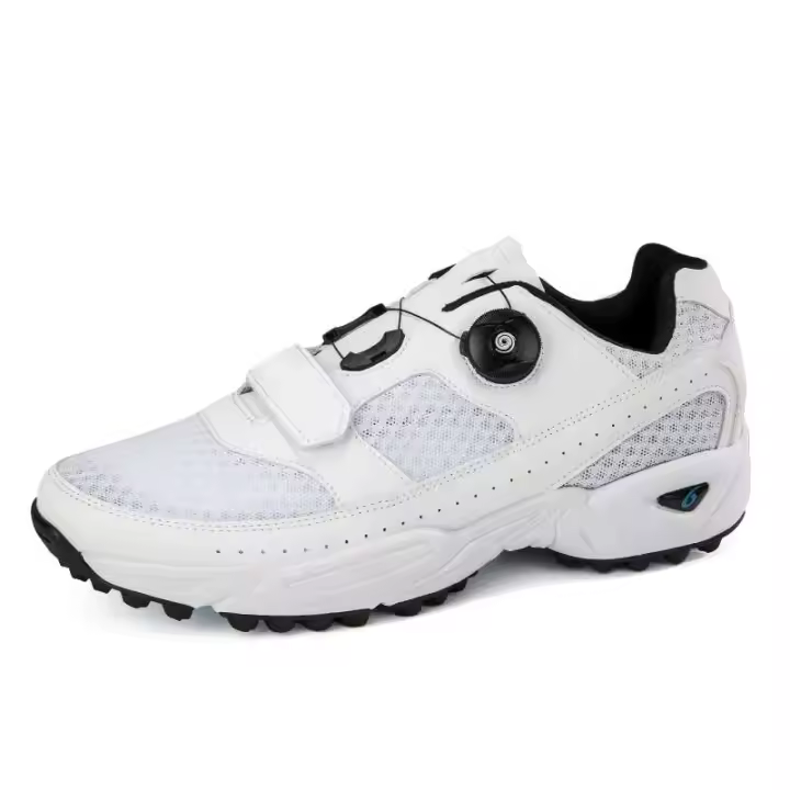Nuevo 2025 Cricket blanco de alta calidad para deportes de hombre, zapatillas de entrenamiento de encaje rápido con uñas largas, zapatos para exteriores - 1