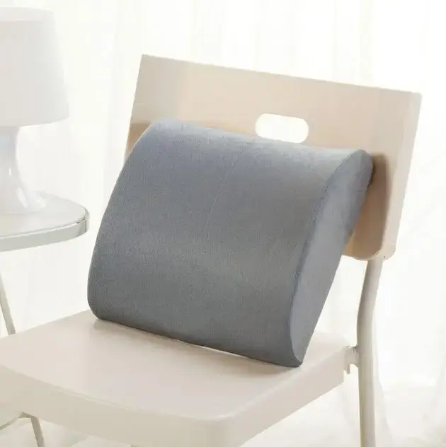 Cojín de Soporte Lumbar con Rebote Lento para Hogar Oficina Salud Silla de Memory Foam de Fibra de Bambú Almohadilla de Asiento y Respaldo - 1