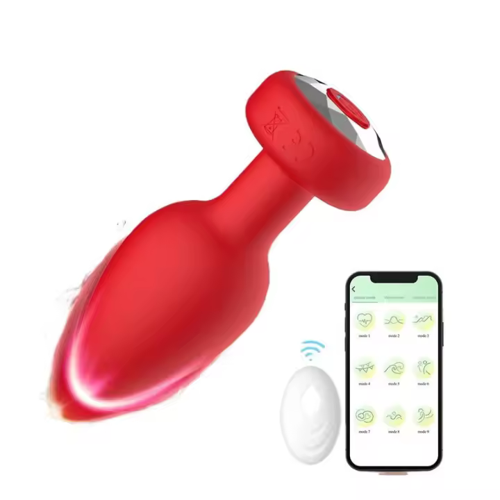 Embalaje privado SEXY 1-4pcs APP Control inalámbrico Vibrador anal Butt Plug Hombres Masajeador de próstata Estimulador Masturbador femenino Juguetes sexuales para adultos para - 1