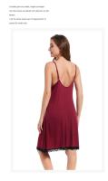 Camisola sexy de algodón cosida Ence para mujer, ropa interior íntima de color sólido, ropa informal holgada para el hogar - details 1