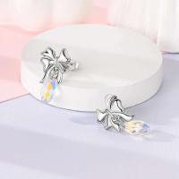 Anillos de pavimentación brillantes de circonita 2025 con lazo de plata pura Original, pendientes para mujer, regalos de joyería de aniversario - details 1