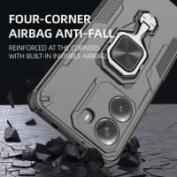Funda Antigolpes para Teléfono con Anillo Magnético para Xiaomi Poco X7, X7 Pro, C75 - details 1