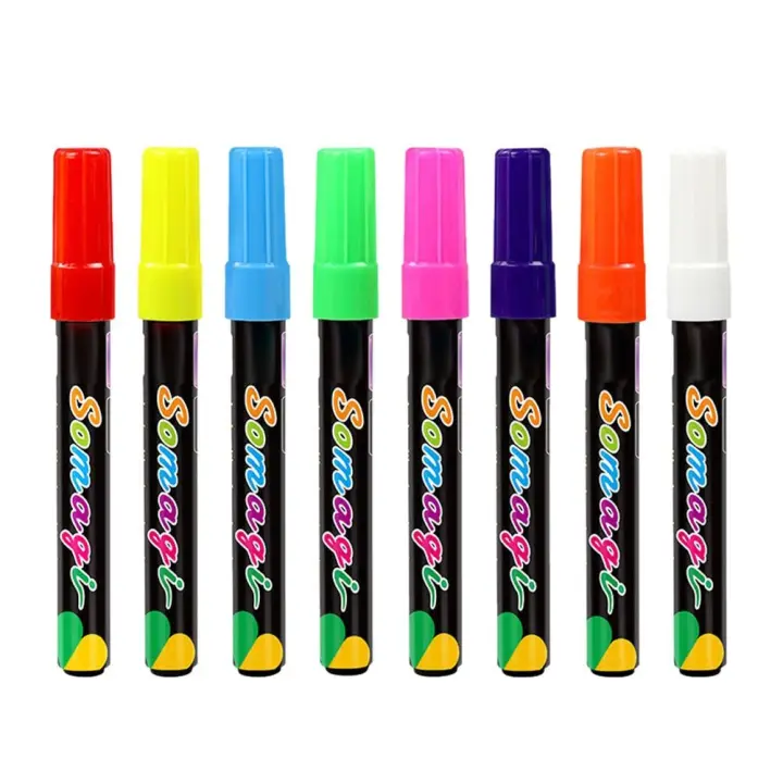 Rotulador tiza líquida, pizarra LED, bolígrafo borrable, arte en vidrio, marcador fluorescente para graffiti - 1