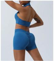 Entrenador de yoga para mujer, pantalones cortos de gimnasio con cuello recortado, transpirables y adelgazantes de secado rápido - details 2