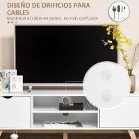Mueble Moderno para Televisión de 65 Pulgadas Mesa de TV con 2 Puertas Estante Abierto de Madera - details 4