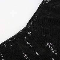 BUNO-pantalones cortos brillantes con lentejuelas para mujer, Mini pantalones cortos con estampado de leopardo, cintura alta, moldeador de cuerpo, ropa de calle impresionante - details 24