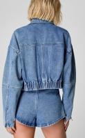 Chaqueta vaquera de estilo ropa de trabajo para mujer, traje corto adelgazante de cintura alta, holgado, 2025 - details 5