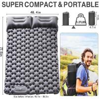 Almohada de Camping Doble Inflable, Gruesa, Impermeable, Integrada en Bombilla, Para Dos Personas - details 4