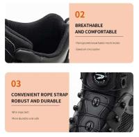 Botas de seguridad de invierno para hombre, ligeras y cómodas, punta de acero, zapatos de trabajo industriales antiperforación para exteriores, pie, 2025 - details 11