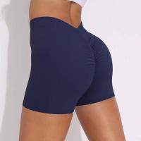Pantalones cortos de Color sólido para mujer, pantalones cortos deportivos elásticos de cintura alta para Fitness, glúteos color melocotón, pantalones de Yoga para correr - details 44