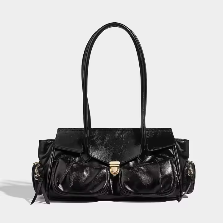 Vintage dulce cool babes premium sense cremallera mango largo locomotora bolsa portátil bolsa de mensajero. - 1