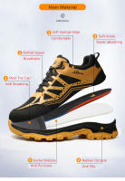 ZAPATOS DE TRABAJO protectores con punta de acero, calzado de seguridad indestructible, antideslizantes, ligeros, para hombre y mujer - details 3
