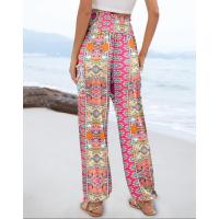 2025 Europa Y Los Estados Unidos Nuevo, Primavera Y Verano Señoras Suelta De Cintura Alta Impreso Pantalones Casuales Mujer - details 12