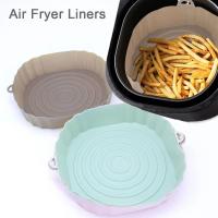 Freidora de aire de 1 piezas, olla de silicona para Pizza, pollo frito, sartén con calefacción, cesta para hornear, bandeja de cocina portátil, accesorios - details 4