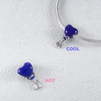 Abalorio de corazón pulido, pulsera de plata para la fabricación de joyas - details 1