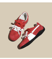 Cuero Ankola rojo casual zapatos de entrenamiento moral Forrest Gump zapatos nuevo retro cordones color coincidencia de cuero casual zapatos de mujer - details 21
