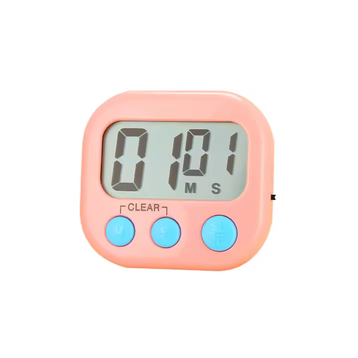 Reloj de Cocina Digital con Temporizador para Huevos Estudio Clase Juego de Utensilios de Cocina Accesorios de Reloj de Cuenta Retroceso Material de Plástico - 1