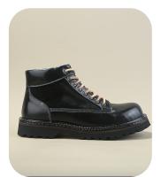 Botas cortas de caña alta casual retro zapatos de cuero de moda de piel de vaca botas de herramientas - details 4