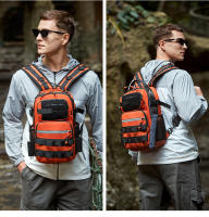 Mochila táctica para señuelos de pesca con soportes para caña, accesorios para cajas de peces grandes, para acampar al aire libre, senderismo, caza, bolso de hombro de viaje - details 11