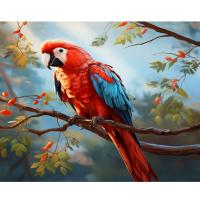 RUOPOTY-Kit de pintura por números para adultos, pintura moderna por números, pájaros, manualidades de animales, decoración para el hogar para colorear sobre Numb, regalo Diy - details 0