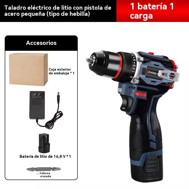 Taladro eléctrico para casa juego de destornilladores electricista - 1