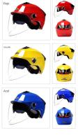 Casco de motocicleta con luces Led para hombre y mujer, accesorio para ciclomotor, Scooter eléctrico, con doble visera, recargable - details 13